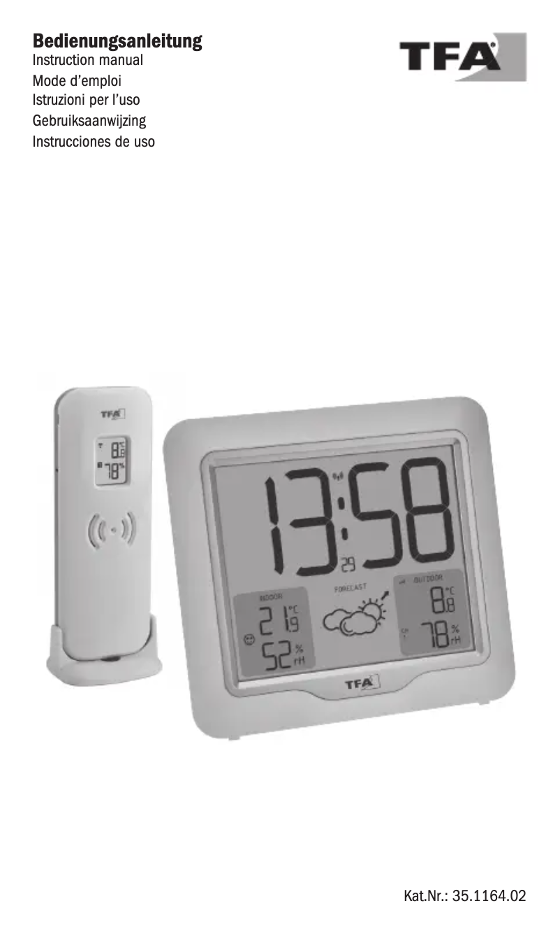 Page 1 de la notice Manuel utilisateur TFA Metro Plus 35.1164.02