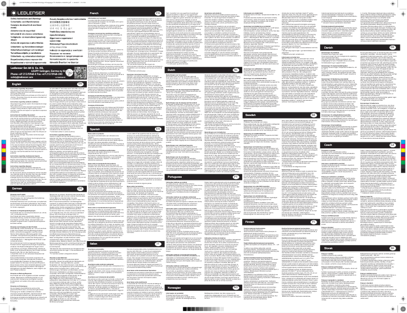 Page n°1 - Manuel utilisateur Ledlenser HF6R Work