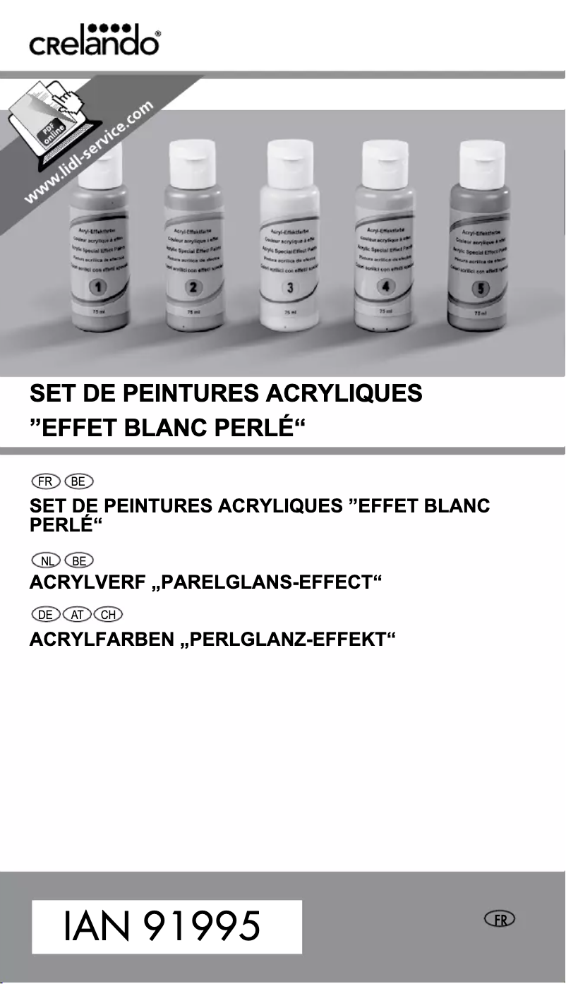 Page n°1 - Manuel utilisateur Crelando Z31638A