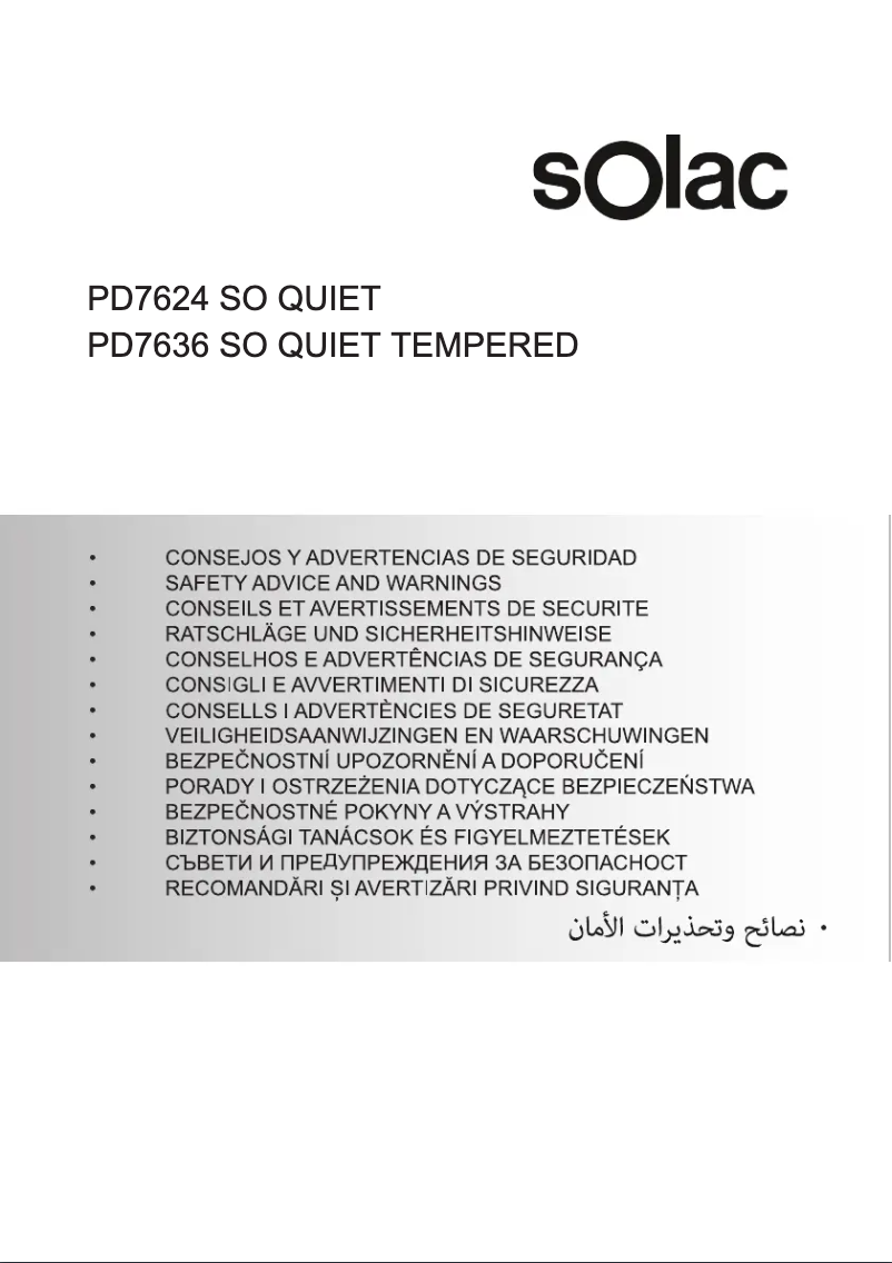 Image de la première page du manuel de l'appareil So Quiet Tempered PD7636