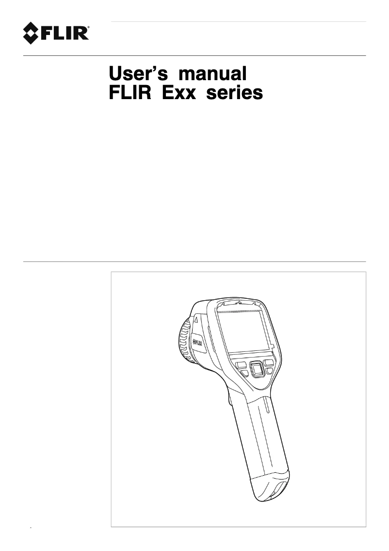 Page 1 de la notice Manuel utilisateur FLIR E60