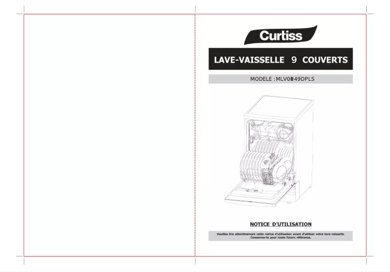 Page 1 de la notice Manuel utilisateur Curtiss MLV 0849 DPLS
