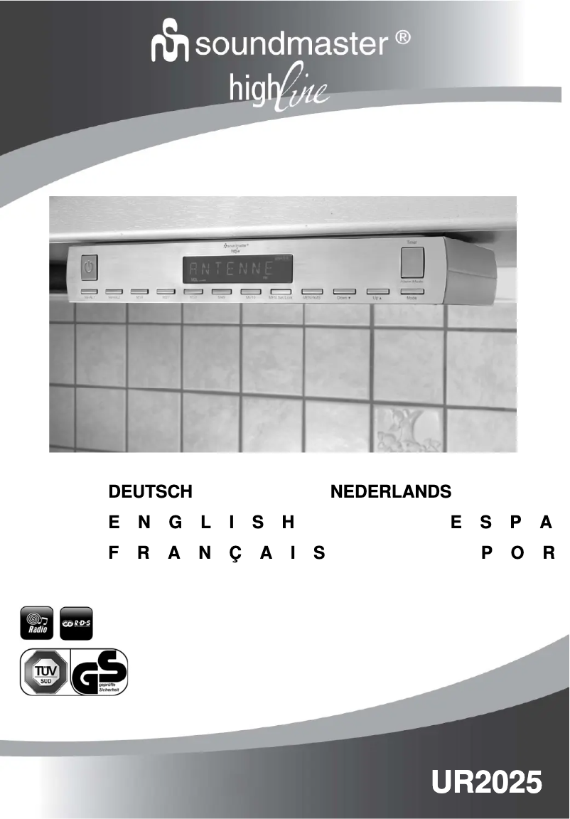 Image de la première page du manuel de l'appareil UR2025