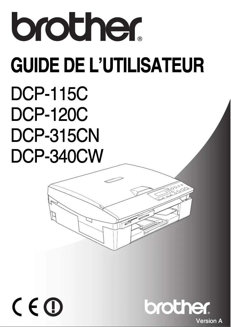 Page 1 de la notice Manuel utilisateur Brother DCP-340CW