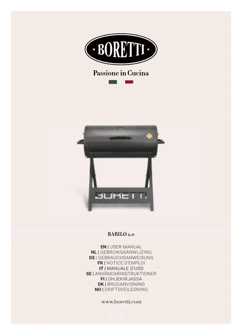 Page 1 de la notice Manuel utilisateur Boretti Barilo 2.0