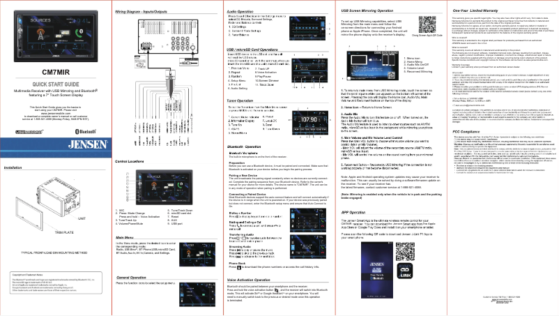 Image de la première page du manuel de l'appareil CM7MIR