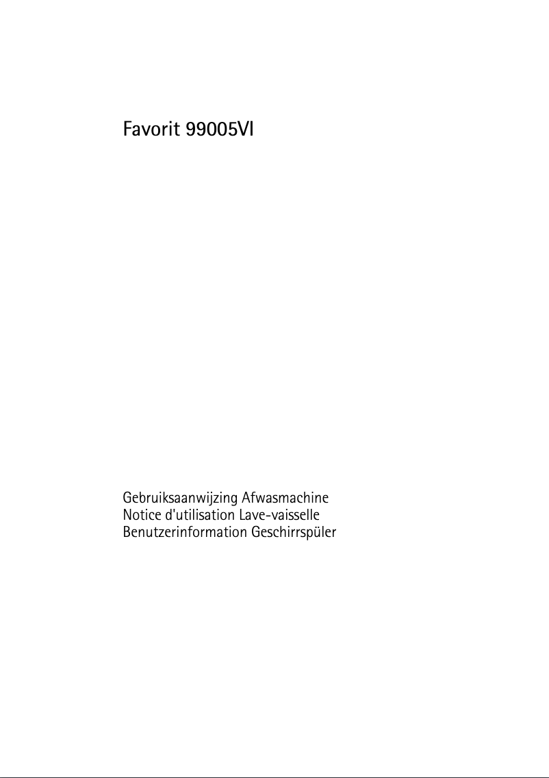 Image de la première page du manuel de l'appareil Favorit 9900