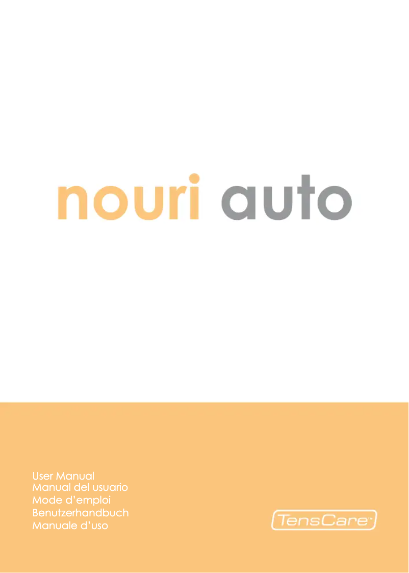 Page n°1 - Manuel utilisateur TensCare Nouri Auto