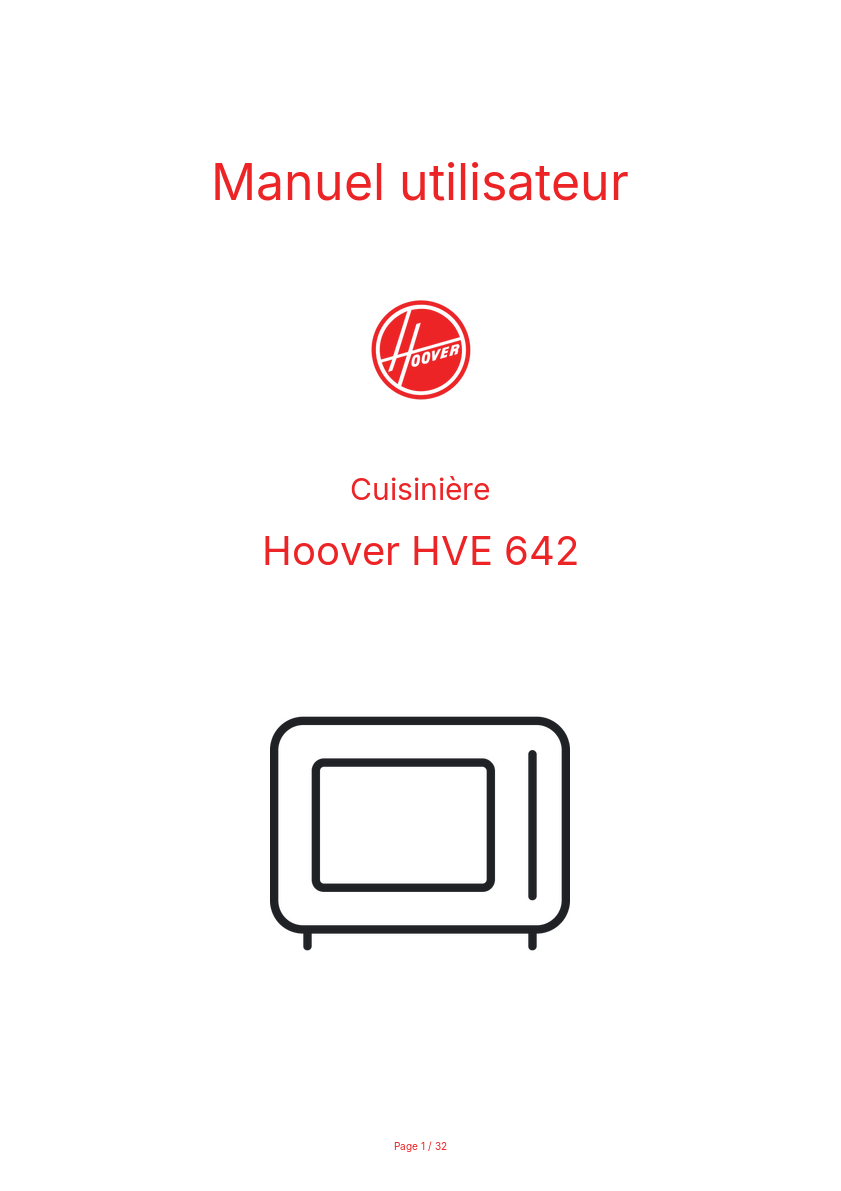 Image de la première page du manuel de l'appareil HVE 642