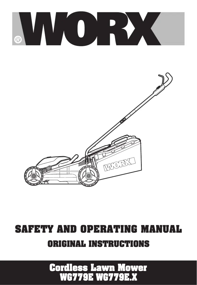 Page n°1 - Manuel utilisateur Worx WG779E