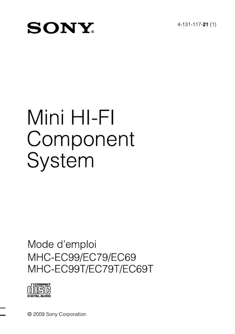 Page n°1 - Manuel utilisateur Sony MHC-EC69