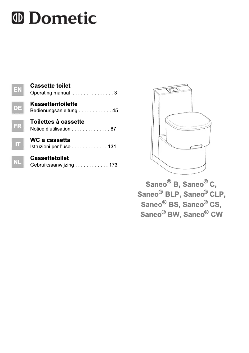 Image de la première page du manuel de l'appareil Saneo BLP