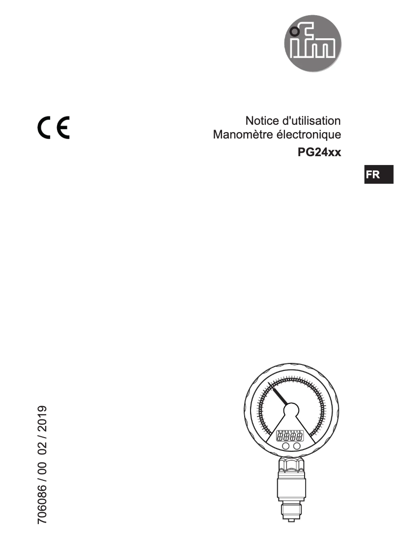 Page n°1 - Manuel utilisateur IFM PG2455