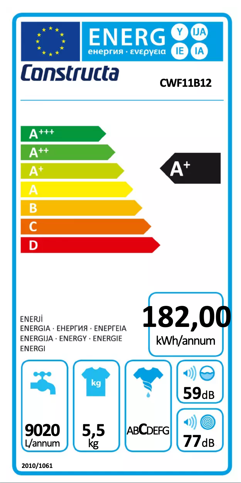 Image de la première page du manuel de l'appareil CWF11B12