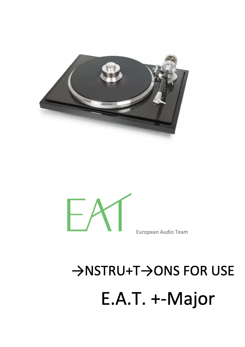 Page 1 de la notice Manuel utilisateur EAT C-Major