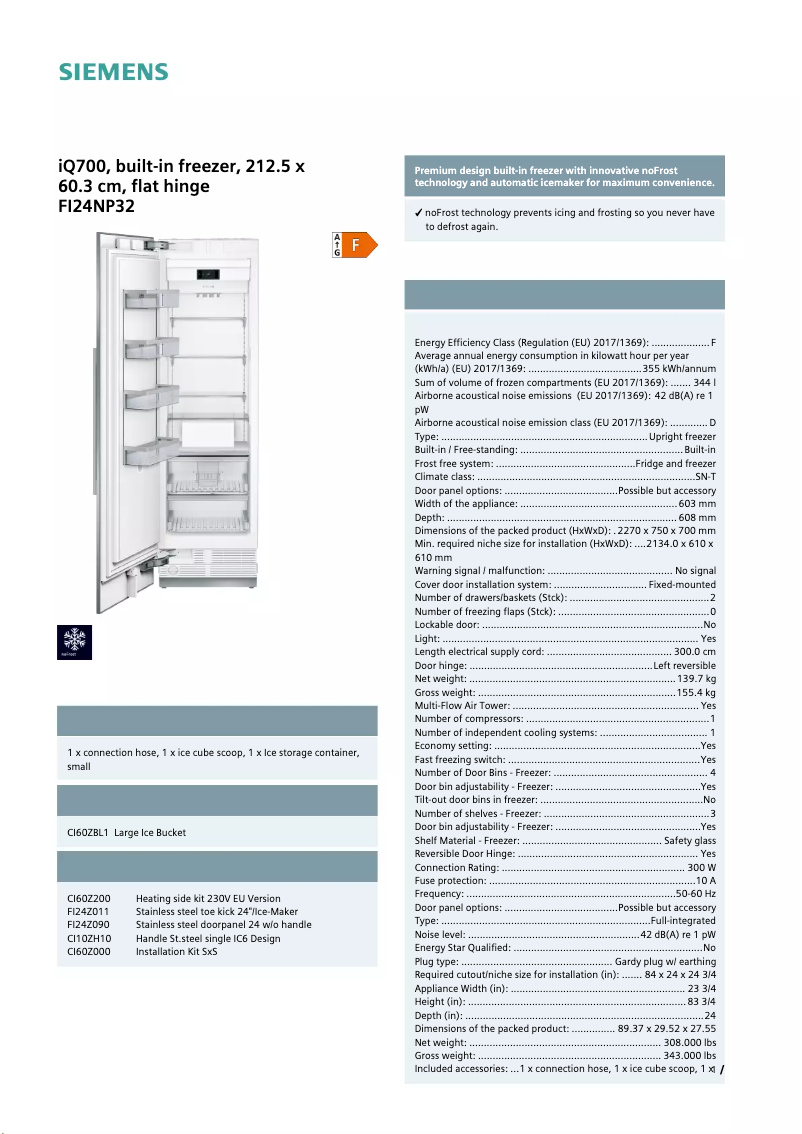 Image de la première page du manuel de l'appareil FI24NP32