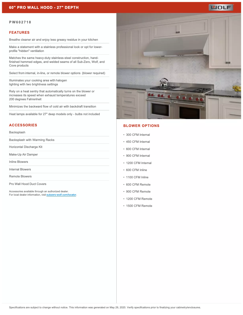 Page n°1 - Manuel utilisateur Wolf PW602718