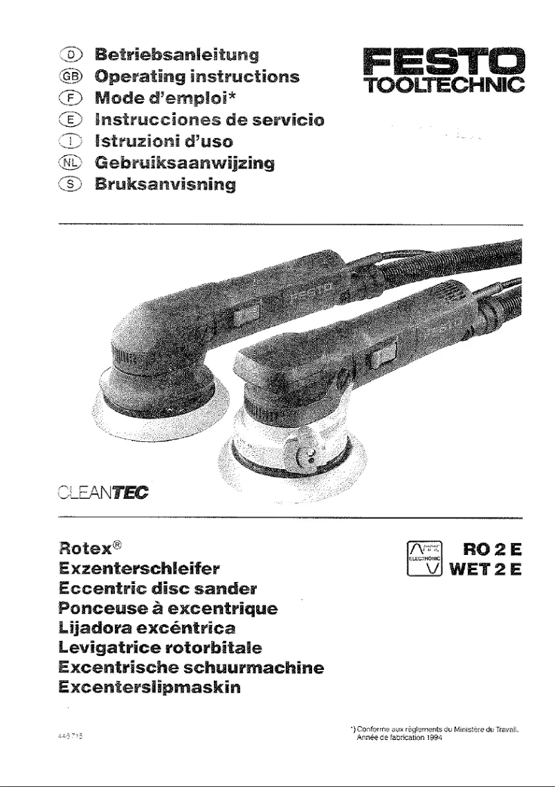 Image de la première page du manuel de l'appareil RO 2 E