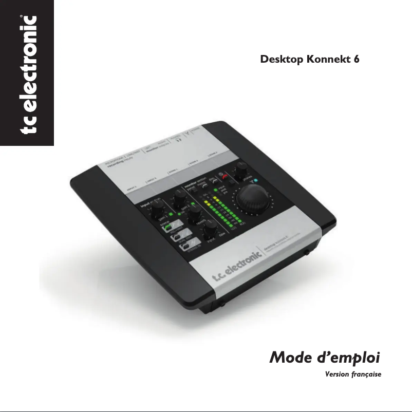 Page n°1 - Manuel utilisateur TC Electronic Desktop Konnekt 6