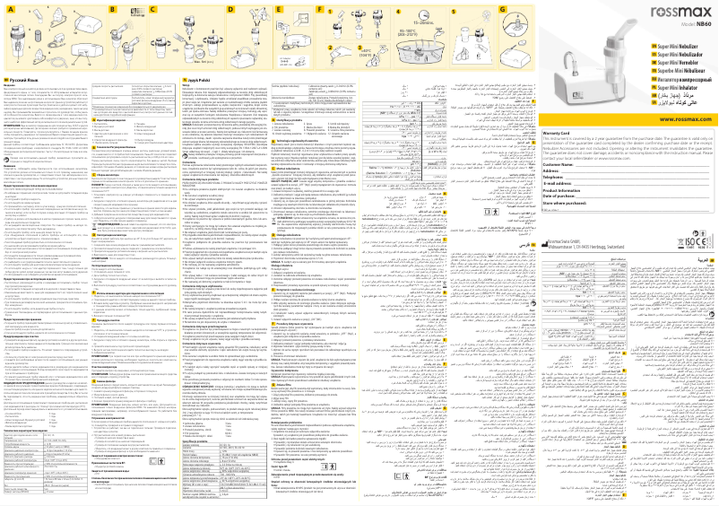 Page 1 de la notice Manuel utilisateur Rossmax NB60