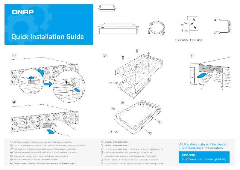 Page 1 de la notice Manuel utilisateur QNAP TVS-EC1680U