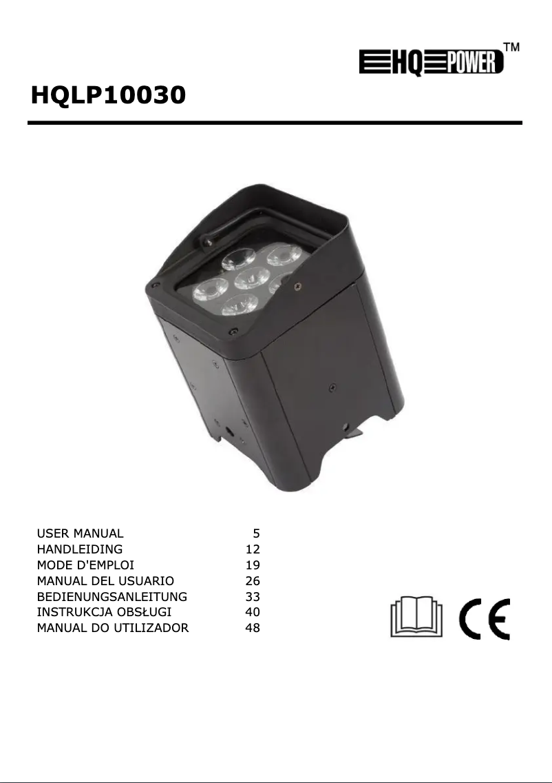 Page n°1 - Manuel utilisateur HQ Power HQLP10030