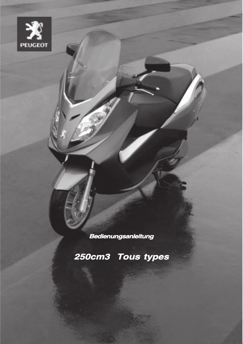 Page 1 de la notice Manuel utilisateur Peugeot Satelis 250cc