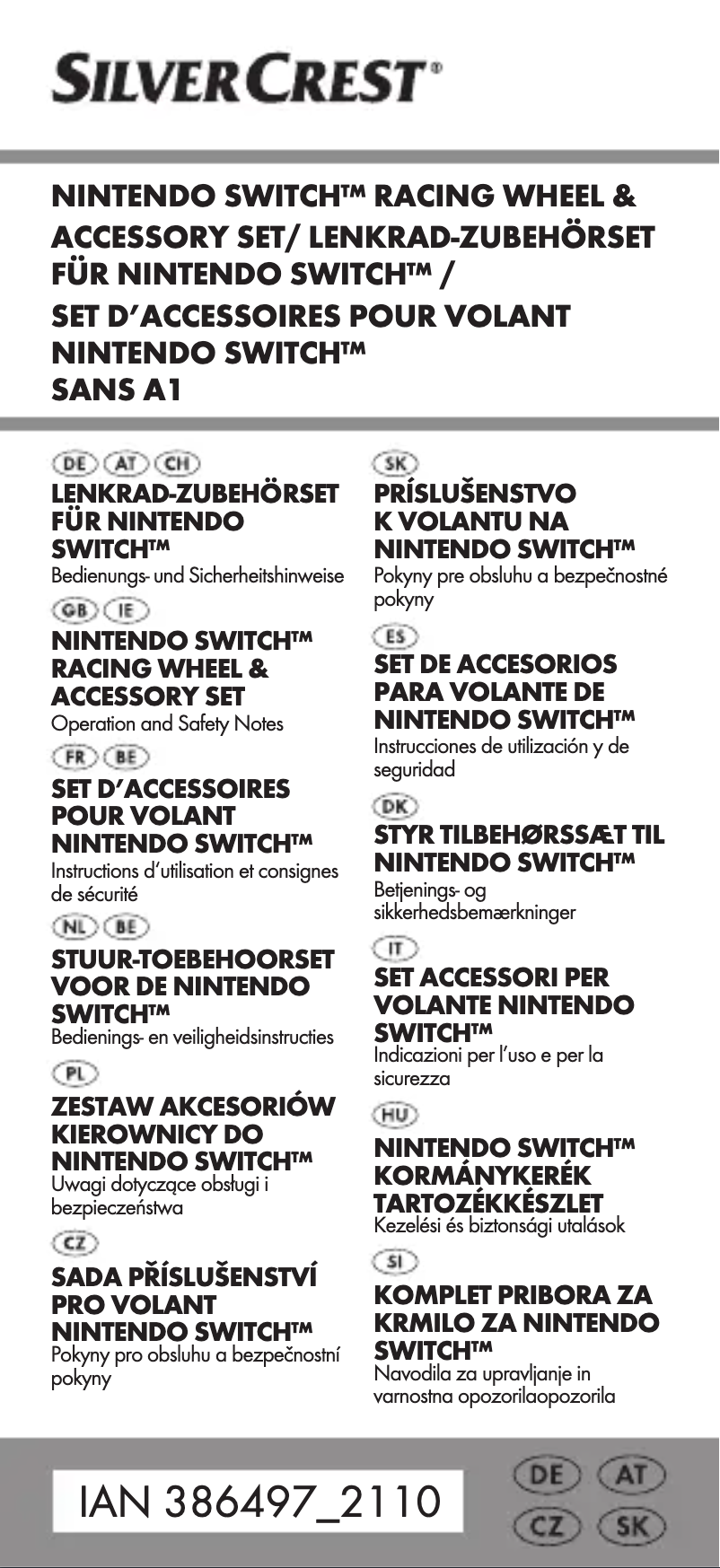Page n°1 - Manuel utilisateur SilverCrest SANS A1