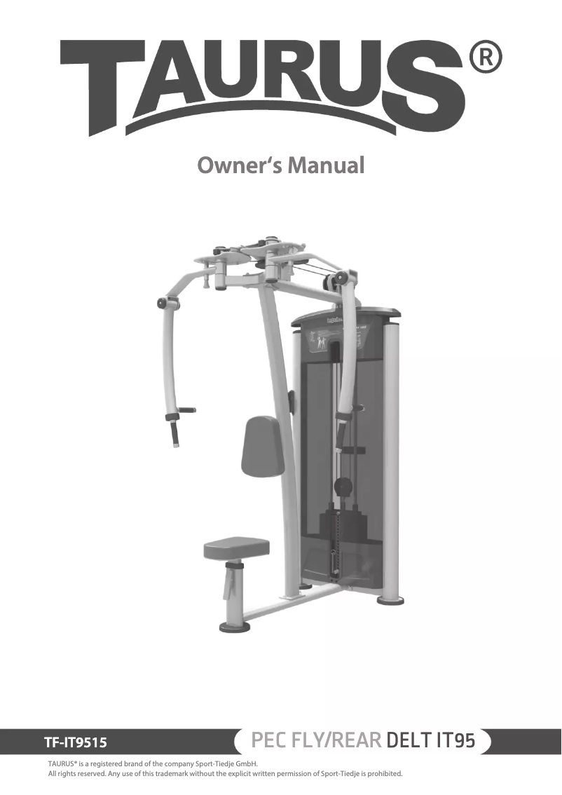 Page 1 de la notice Manuel utilisateur Taurus Pec Fly/Rear Delt IT95