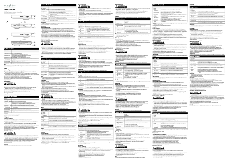 Image de la première page du manuel de l'appareil VTRA3440BK