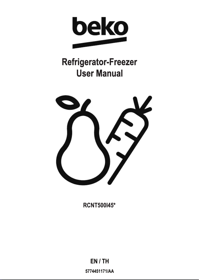 Page 1 de la notice Manuel utilisateur Beko RCNT500I45VZHHFNX