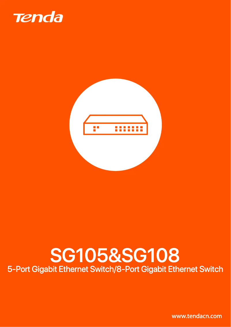 Page 1 de la notice Fiche technique Tenda SG105