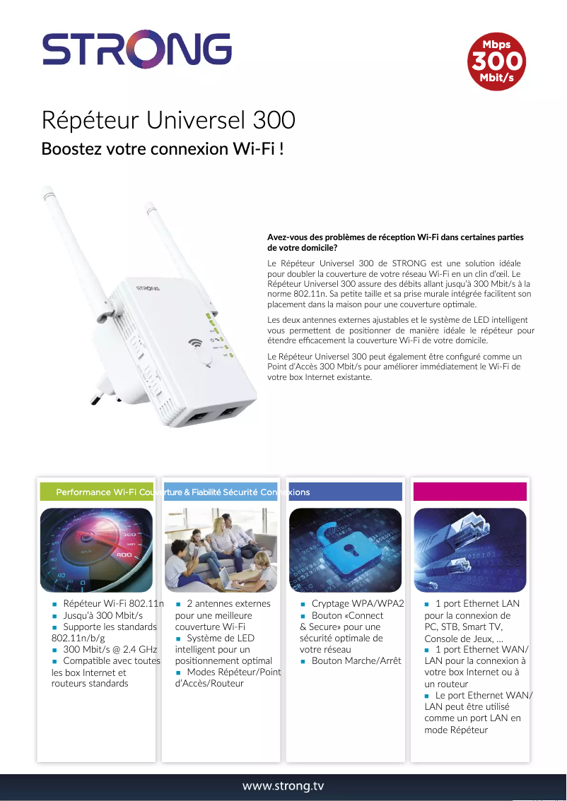 Page n°1 - Manuel utilisateur Strong Universal Repeater 300