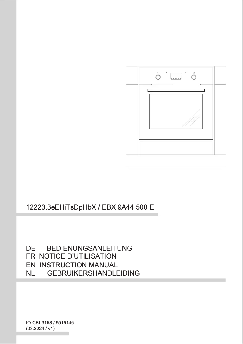 Image de la première page du manuel de l'appareil EBX 9A44 500 E