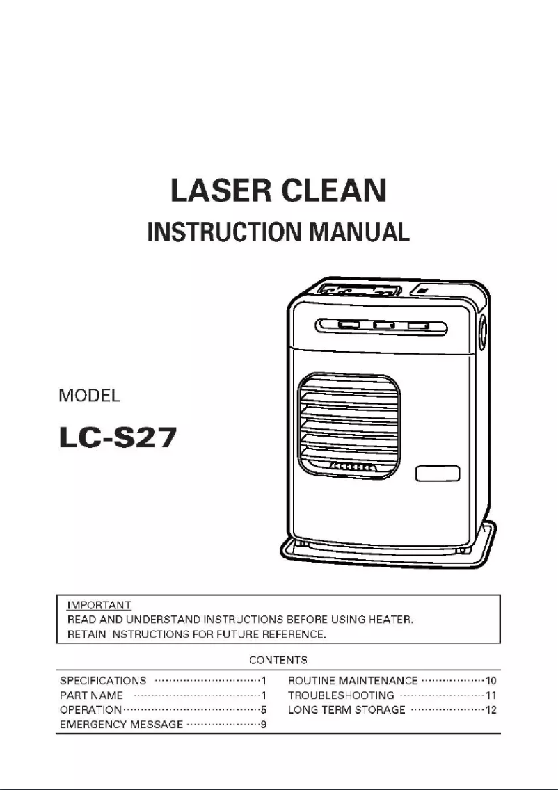 Page n°1 - Manuel utilisateur Toyotomi LC-S27