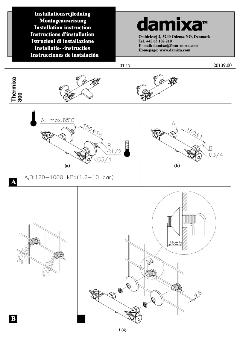 Page 1 de la notice Manuel utilisateur Damixa 5750374
