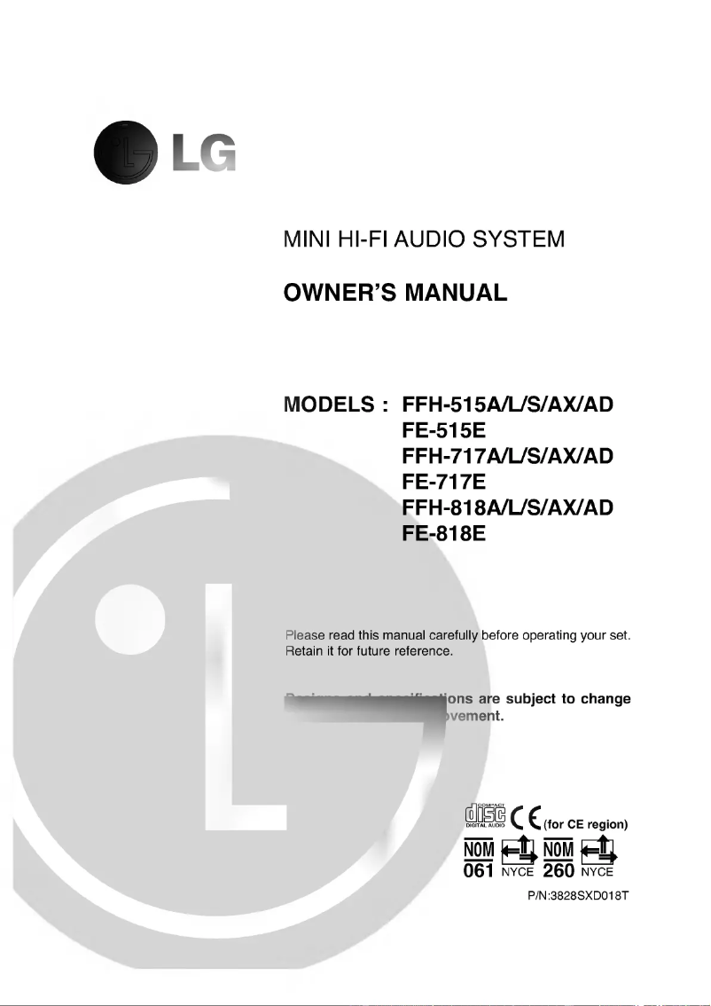 Page n°1 - Manuel utilisateur LG FFH-515A