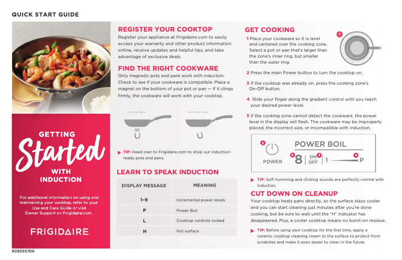 Image de la première page du manuel de l'appareil FGIC3066TB