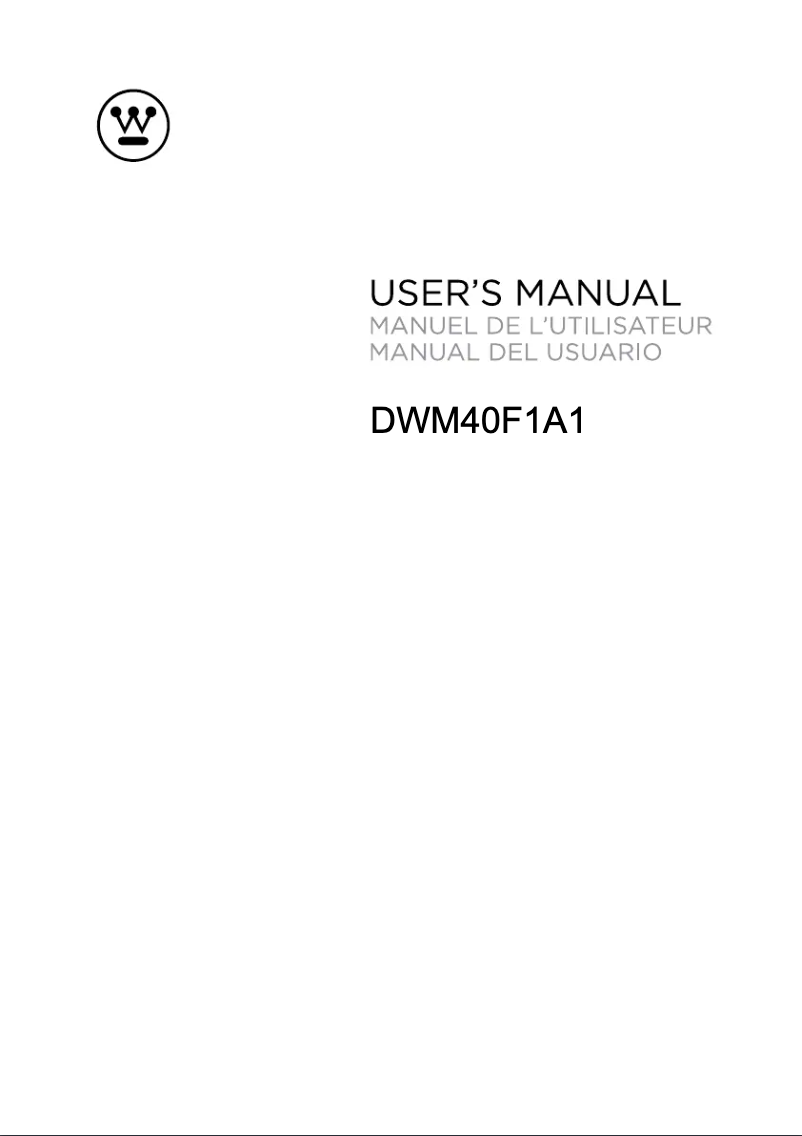 Image de la première page du manuel de l'appareil DWM40F1A1