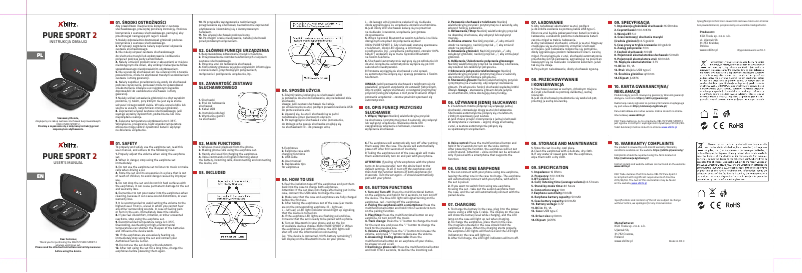 Image de la première page du manuel de l'appareil Pure Sport 2