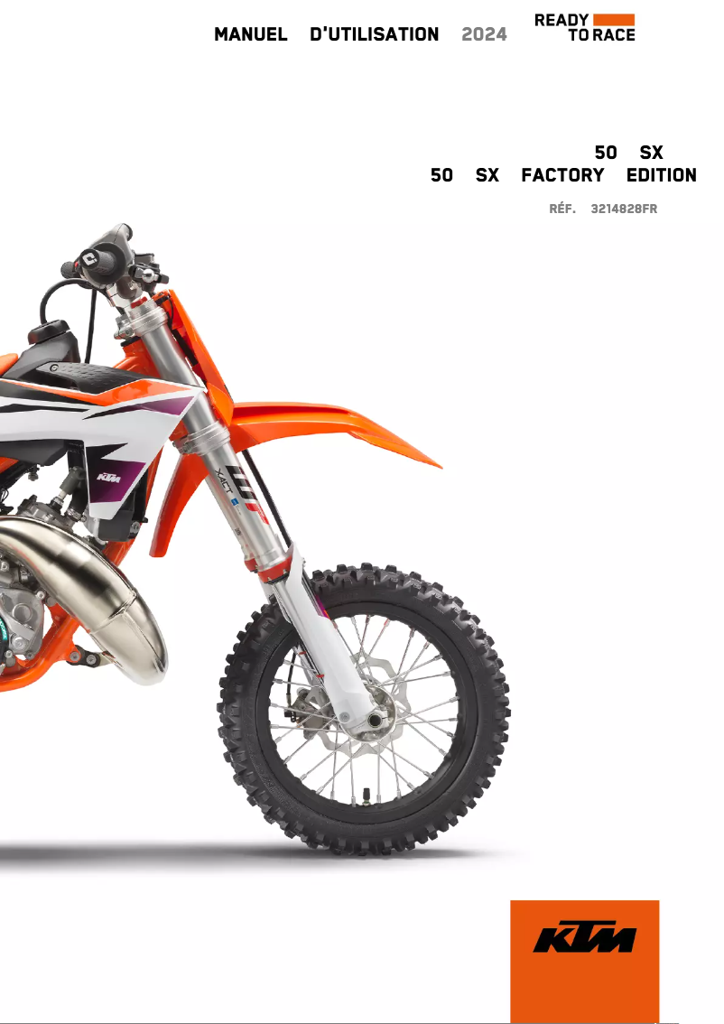 Página 1 del manual Manual de usuario KTM 50 SX Factory Edition (2024)