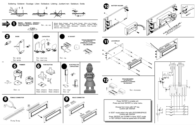 Page 1 de la notice Instructions / montage Velleman MK157