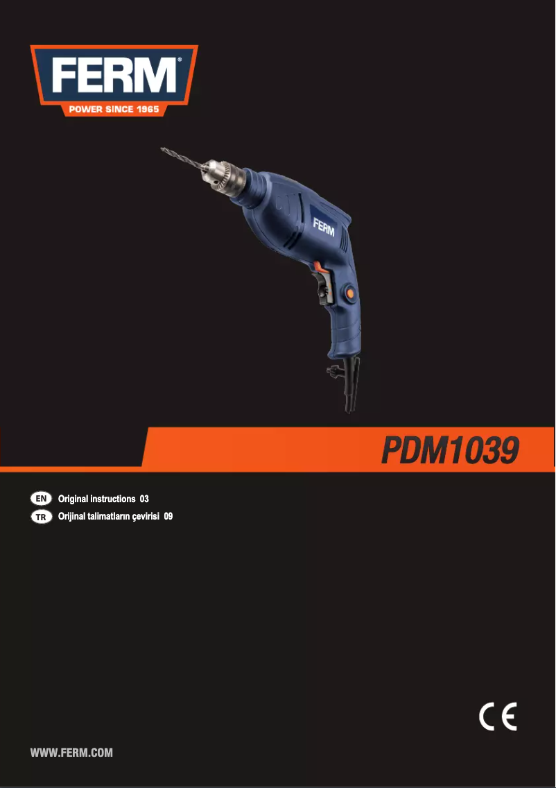 Page n°1 - Manuel utilisateur Ferm PDM1039
