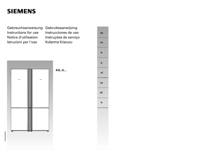 Page 1 de la notice Manuel utilisateur Siemens KG36U198