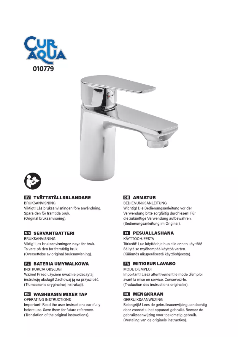 Page 1 de la notice Manuel utilisateur CurAqua 010779