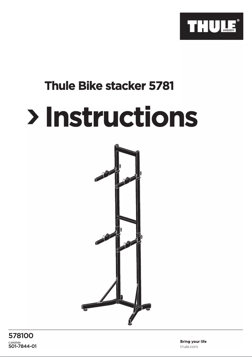 Imagen de la primera página del manual del dispositivo Bike stacker 5781