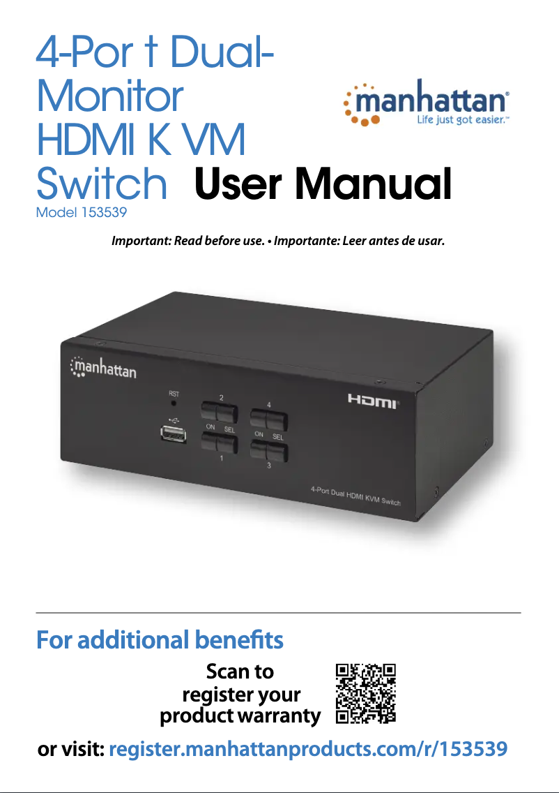 Page 1 de la notice Manuel utilisateur Manhattan 153539