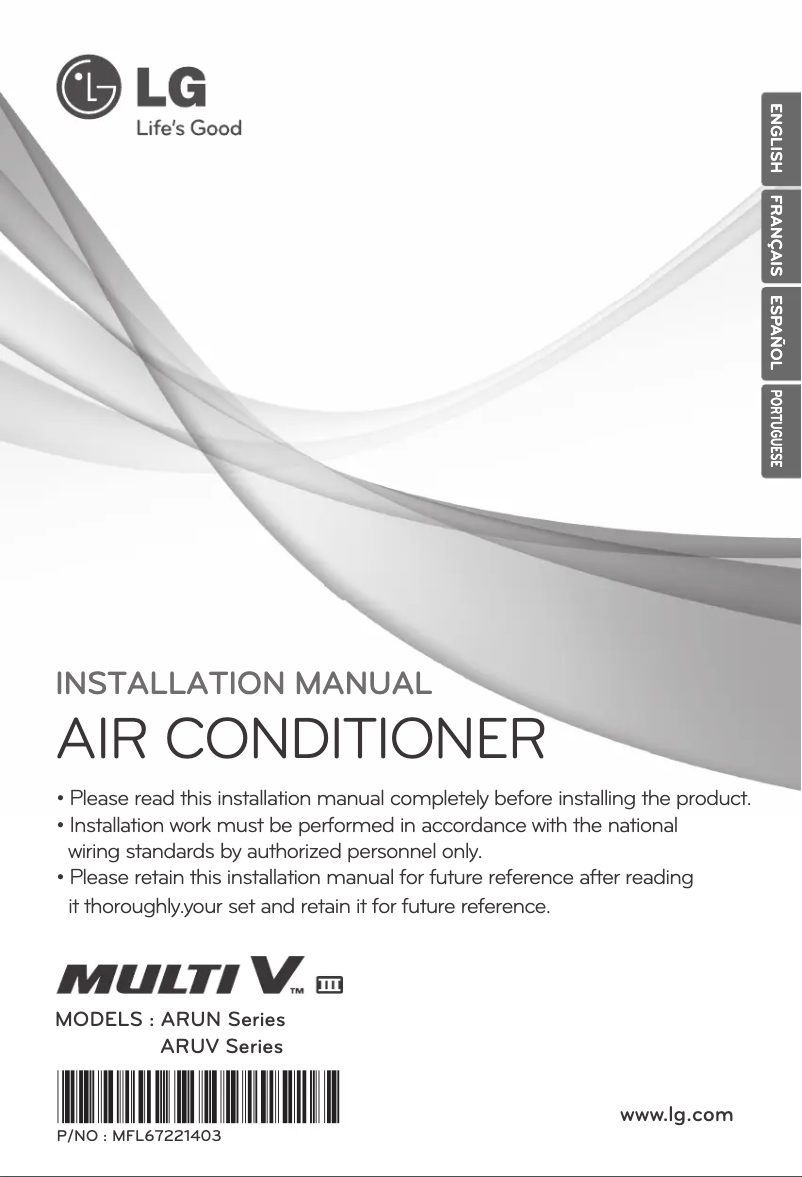 Page 1 de la notice Manuel utilisateur LG ARUN100BT3