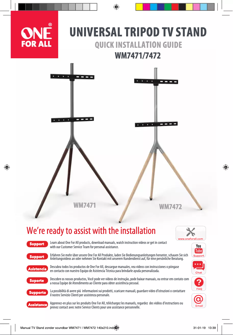 Page 1 de la notice Manuel utilisateur One for all WM 7471