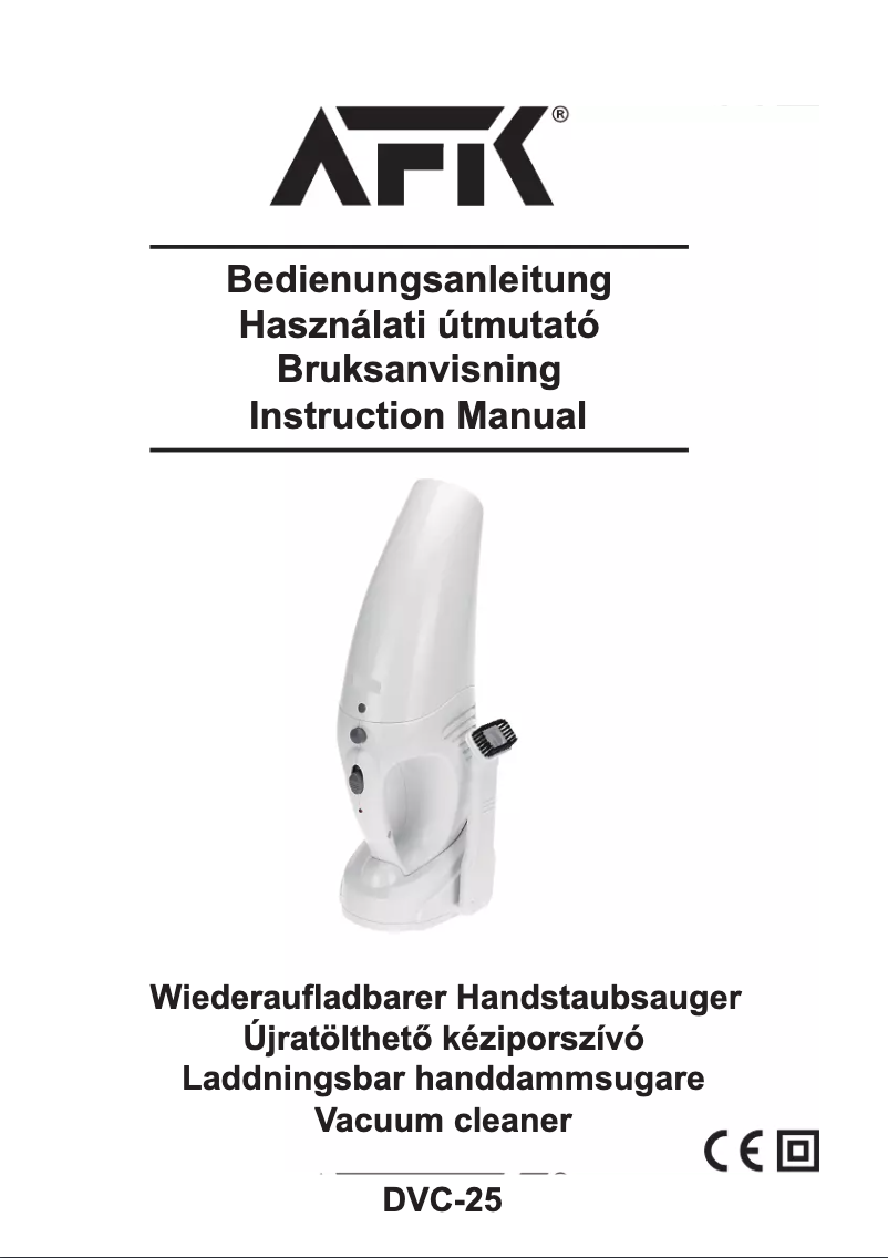 Página 1 del manual Manual de usuario AFK DVC-25